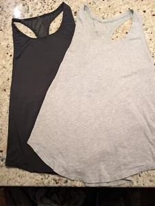 Fabletics & Lululemon racerback black & gray pull over loose tops - Picture 1 of 6