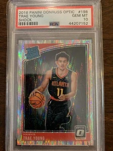 Donruss Optic Rated Rookie Trae Young Shock 2018 PSA 10 gemas como nuevo - Imagen 1 de 2
