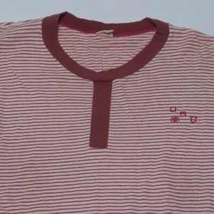 Vintage 50s Ohio State Ringer T-Shirt Champion Running Man Striped Red White - Picture 1 of 6