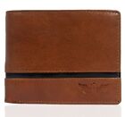 Mens Genuine Leather Bi-Fold Wallet With Rfid Protected With Case Cover