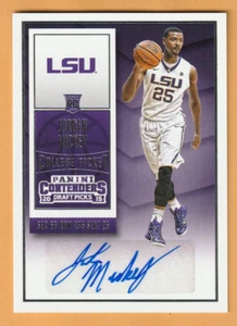 Jordan Mickey LSU Tigers AUTO 2015-16 Contenders Draft White Jersey 1S - Picture 1 of 2