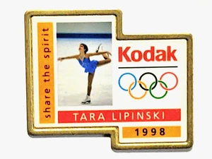 2002 Salt Lake City SLC Olympics Kodak Share Spirit 1998 Tara Lipinski Anstecknadel - Bild 1 von 1
