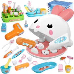 Dentist Kit Pretend Play Set, 31PCS Teeth Dental Tools Medical Accessories, Pet - Picture 1 of 12
