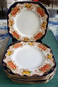  SET 8 ANTIKE CA 1910 MAYER & SERRATT SELTENE MUSTER FEINES BONE CHINA TELLER - Bild 1 von 9