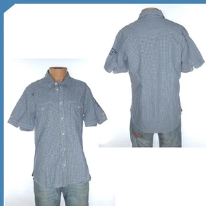 Jack & Jones Camicia Uomo Taglia M Blu a Quadri Cotone Manica Corta Casual - Picture 1 of 14