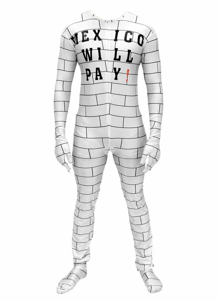 Adult Donald Trump Build A Wall Mexico Will Pay Jumpsuit Funny Cosplay Costume  - Image 1 of 4