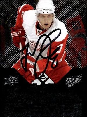 Justin Abdelkader - Signed 2008-09 Upper Deck Black Diamond Rookie Gems #151 - Image 1 of 2