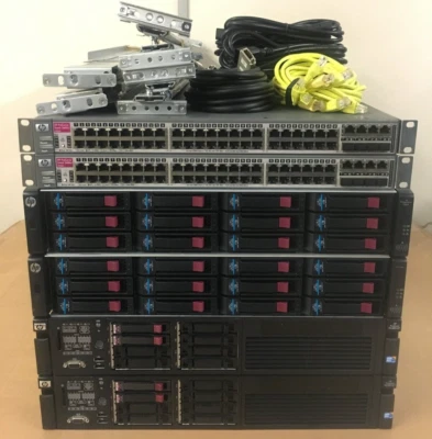 HP DL380 G7 24-Core 256GB RAM HP MSA2012i 1GB iSCSI 24TB Server SAN Build - Image 1 of 3