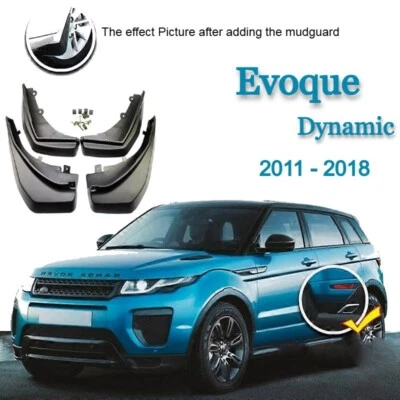 For Range Rover Evoque Dynamic 2011 - 2018 Mud Flaps Mud Guards set of 4 - Image 1 of 4