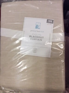 Pottery Barn Kids Evelyn Blackout Panel 48x108 Flax Cotton Linen NWT! - Picture 1 of 1