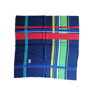70s 80s YSL Silk Scarf Large Square Foulard Yves Saint Laurent Geometric Print - Picture 1 of 8
