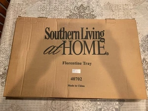 Southern Living at Home Black Florentine Tray with Gold Accents - Picture 1 of 6