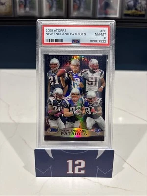 TOM BRADY 2009 ETOPPS REFRACTOR PATRIOTS /749 PSA 8 INVEST GOAT HOF MVP TB12 - Image 1 of 2