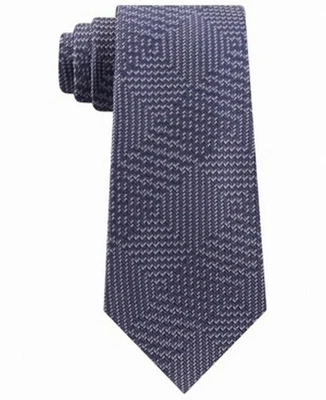 Corbata de retazos geométricos texturizados gris talla regular Michael Kors para hombre Foto 1 de 3
