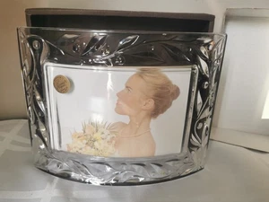 CRISTAL D'ARQUES Beutiful Curved Photo Frame Crystal 24% PbO FRANCE 10x15cm - Picture 1 of 10