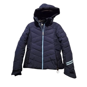 Rossignol Courbe Ski Jacket  Women's LG Navy Wind Water Resistant Sleeve Hit - Picture 1 of 23