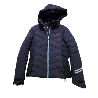 Rossignol Courbe Ski Jacket  Women's LG Navy Wind Water Resistant Sleeve Hit - Image 1 of 4