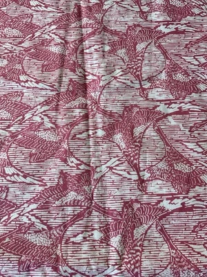 SASHIKO Birds In Flight RJR Fabrics Light Pink 132” x 42” (3+yds) Cotton Asian - Image 1 of 4