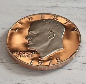 Dólar Eisenhower (Ike) 1978-S a prueba de camafeo profundo ~ ¡Envío bajo! (Revestido) - Imagen 1 de 6