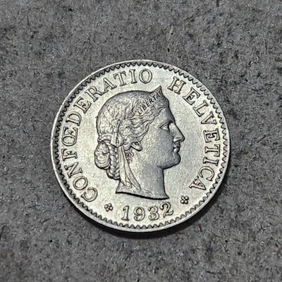 SWITZERLAND 🇨🇭 FIVE (5) RAPPEN COIN 1932 - Image 1 of 2