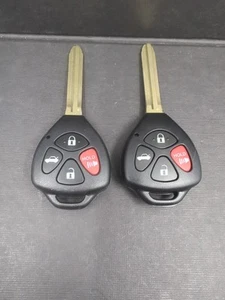 (2) 4 BTN Remote Keyless Shell Case Uncut Blank Key Fob for Toyota Venza Camry - Picture 1 of 2