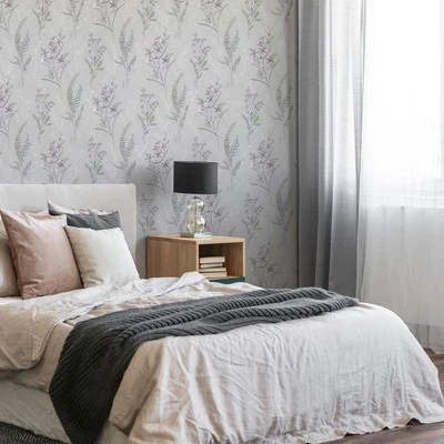 Fresco Jasmin Botanical Wallpaper | Floral Mauve - Image 1 of 4