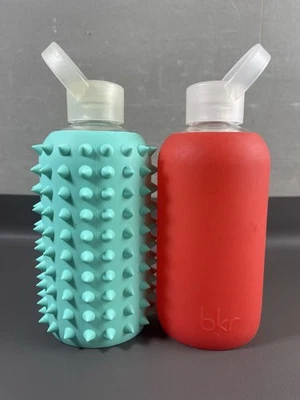 Lote de 2 botellas de agua de yoga BKR tropical puntiagudo enebro y sandía rojo 16 oz Foto 1 de 3