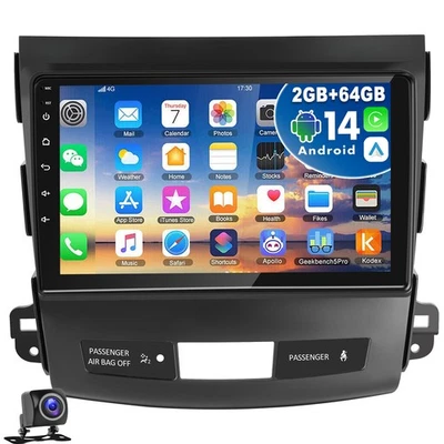 Für Mitsubishi Outlander II CWW 2005-2011 Carplay Autoradio GPS NAVI KAM+ 2+64GB - Bild 1 von 4