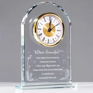 Colck de vidrio regalos para abuelo, mejores regalos para abuelo del día del padre, gran abuelo... - Imagen 1 de 6