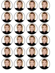24 X BARRY MANILOW EDIBLE RICE PAPER CAKE TOPPERS  - Picture 1 of 1