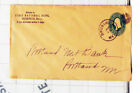 used U.S. antique postal stamp 1881 full U72 cover cancellation bank Bruswick ME