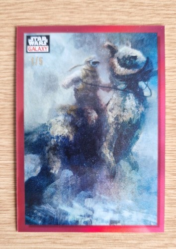 Star Wars Topps Galaxy Chrome 2023 - Red Refractor #1 /5 - Predator & Prey #76