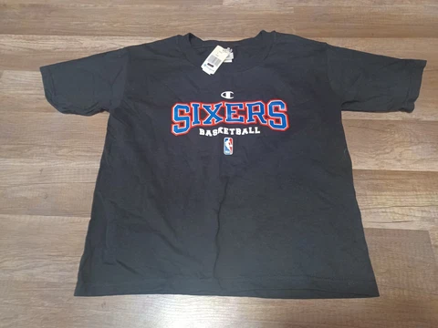Vintage Champion NOS NWT Philadelphia 76ers Youth Kid's T-Shirt Size Small (8) Cover