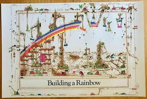 Building A Rainbow Vintage Style Poster 24 x 36 - Picture 1 of 1