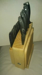 Hampton Forge Knife set 12 -- sharpener- wooden holder-cutting bord [nice[ - Picture 1 of 4