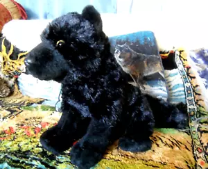 Black plush stuffed 12" Wolf - Picture 1 of 11