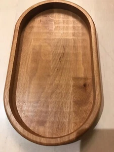 Serving Tray Oval Decorative Tray solidwood beech 28x16cm - 27mm thick - Picture 1 of 13