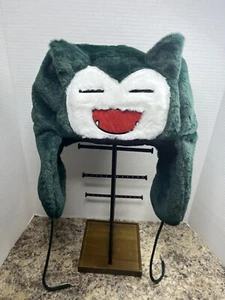 Y2K Japanese Cartoon Anime Snorlax Hat Blue Ushanka Hat Cute Warm Winter Hat - Picture 1 of 9