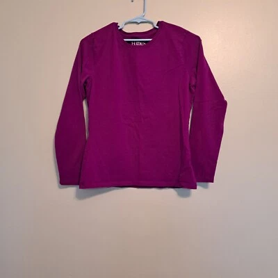 Hanes Live Love Color Classic Fit Girls Long Sleeved Purple Shirt Size S - Image 1 of 4