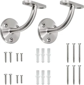 Soporte de barandilla de montaje en pared para barandilla de escalera a tubo cuadrado de superficie plana OD de 2" - Imagen 1 de 52