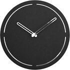 Modern Minimalist Dark Concrete Gray Silent Wall Clock (silver)