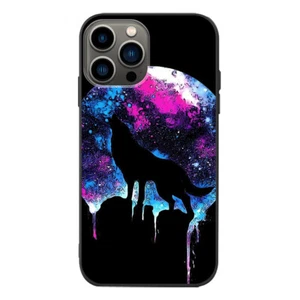 Moon Wolf Art Case For iPhone 15 14 13 12 11 Pro Max Plus Mini XR XS X SE 8 7 6 - Picture 1 of 2