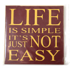 3Kd Life Is Simple It's Just Not Easy Red Refrigerator Magnet Large
