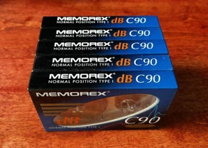 5  MEMOREX C90 Ferric dB Blank Audio dB90 Normal Type I New Sealed - Bild 1 von 1