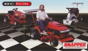 1997 Bob Cleveland BC Racing Snapper Lawnmower Racing USLMRA postcard - Picture 1 of 2