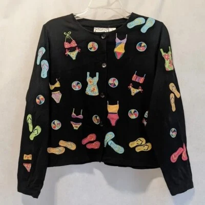 Cárdigan Michael Simon Lite Chanclas Playa Verano Tema Algodón Talla M Foto 1 de 3