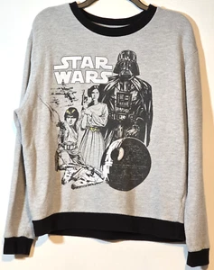 Star Wars Youth Gray with Black Trim Sweatshirt Size L - Picture 1 of 4