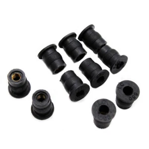 10PCS M5 Windscreen Fairing Rubber Brass Well Nuts For Honda CBR600 CBR900 - Foto 1 di 9