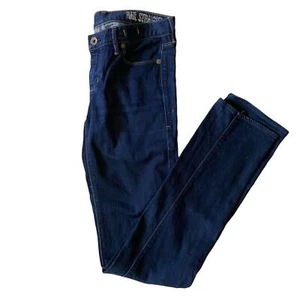 Pantalones de mezclilla oscuros de tiro medio rectos Madewell Rail largos altos 27 x 34 - Imagen 1 de 8