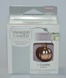 YANKEE CANDLE CHARMING SCENTS SHINY PUMPKIN CHARM METAL BANGLE CAR ACCESSORY - Picture 1 of 5